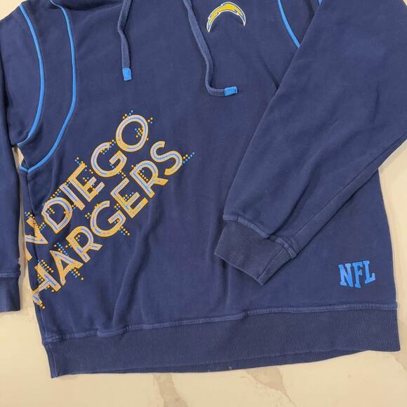 Vintage NFL Pro Line Chargers Hoodie Sweatshirt Blue Mens Size Large Heavyweight - Picture 2 of 8
